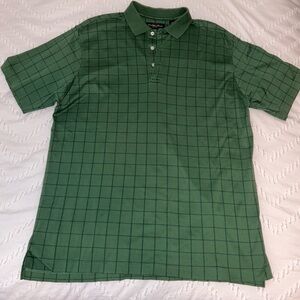 Jack‎ Nicklaus Golden Bear Mens Polo Shirt Golf Performance Checkered Size Large